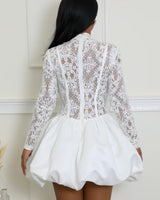 Date Night Mini Dress ( White) - Palazzo Couture Online