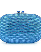 Sparkly blue clutch with crystals – luxury party purse for special occasions