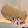 Gold crystal clutch bag – sparkling rhinestone evening purse for women