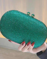 Emerald green dazzled crystal clutch – party and event handbag accessory