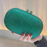 Emerald green dazzled crystal clutch – party and event handbag accessory