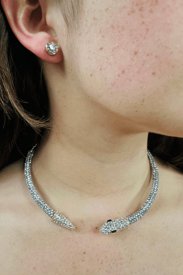 Delicate Serpentine Necklace Set (Gold) - Palazzo Couture Online