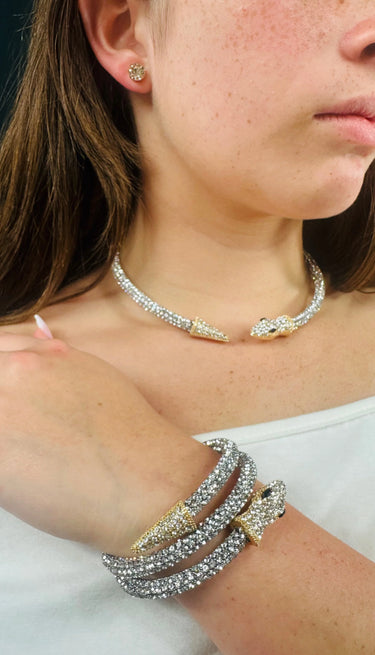 Delicate Serpentine Necklace Set (Gold) - trendy women's jewelry