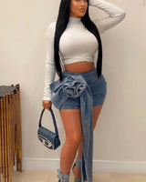 Denim Dream Mini Skirt - front view