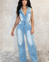 Denim Dreamer Jumpsuit - Palazzo Couture Online