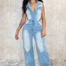 Denim Dreamer Jumpsuit - Palazzo Couture Online