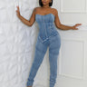 Denim Hourglass Bustier Jumpsuit for women - stylish jumpsuit by Palazzo Couture