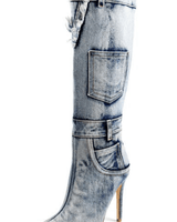Denim Lady Highs Boots - Palazzo Couture Online