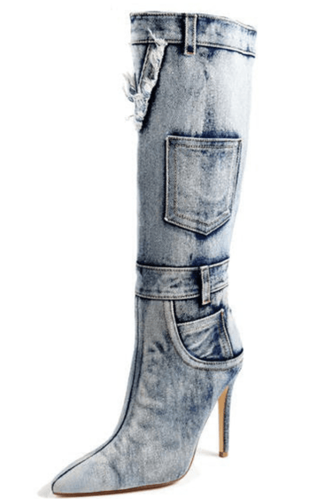 Denim Lady Highs Boots - Palazzo Couture Online
