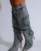 Denim Lady Highs Boots - Palazzo Couture Online