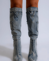 Denim Lady Highs Boots - Palazzo Couture Online