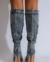 Denim Lady Highs Boots - Palazzo Couture Online