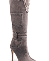 Denim Lady Highs Boots (Camel) - Palazzo Couture Online