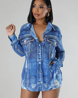 Women's Up short set long sleeve style back view