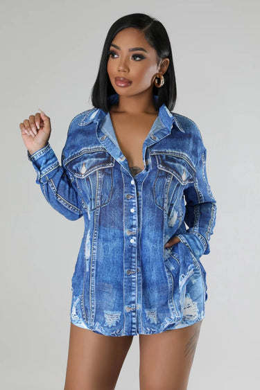 Women's Up short set long sleeve style back view
