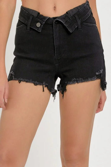 Best Friend Denim Shorts – Black view 2