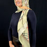 blue derby satin scarf versatile styling options