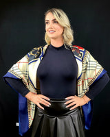 Derby Style Print Satin Scarf - Palazzo Couture Online