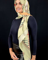 Derby Style Print Satin Scarf - Palazzo Couture Online