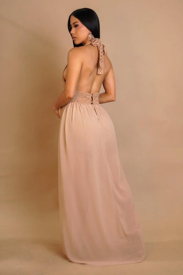 Desert Bloom Crochet Chiffon Shorts Set – Peanut - women's resort wear and swimwear cover up