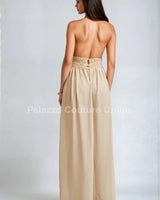 Desert Bloom Crochet Chiffon Shorts Set – Peanut - chic beach wear by Palazzo Couture