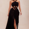 Desert Muse Braided Maxi Dress - Black - Palazzo Couture Online