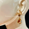 Dew Drop Crystal Evening Earrings (Gold) - Palazzo Couture Online