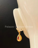 Dew Drop Crystal Silver - Gold Evening Earrings - Palazzo Couture Online