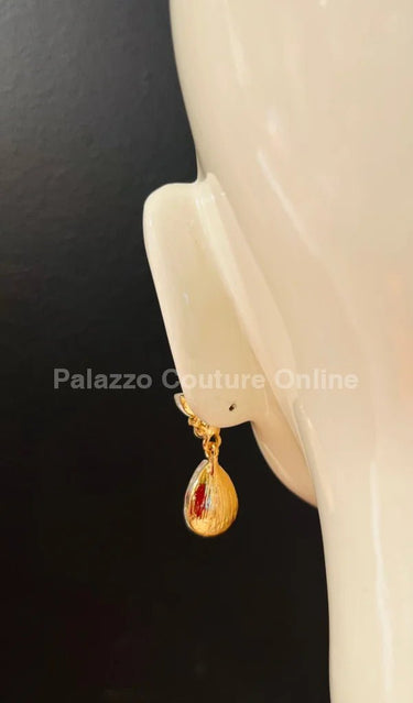 Dew Drop Crystal Silver - Gold Evening Earrings - Palazzo Couture Online