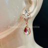 Dew Drop Crystal Silver - Gold Evening Earrings - Palazzo Couture Online