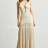 Divine Pearl Maxi Dress (Nude) - Palazzo Couture Online