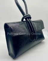 Dolce & Precious Black Leather Handbag with Top Handle - stylish purse for going out