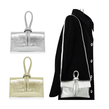 Dolce & Precious Pearl Gold Leather Handbag - women's evening clutch