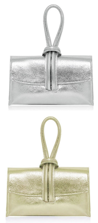 Dolce & Precious Pearl Gold Leather Handbag - stylish purse for going out
