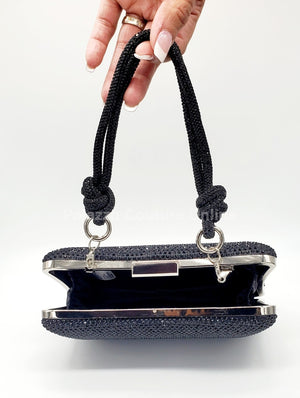 Dolores Rhinestone Black Handbag Hand Bag