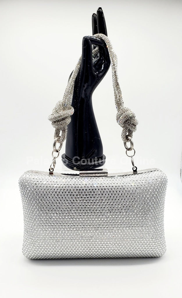 Dolores Rhinestone Silver Handbag / One Size Hand Bag