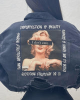 I Don’t Care Jacket - Back for women - stylish outerwear by Palazzo Couture