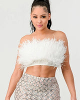 Don't Mess With My Fur Crop Tube Top - women's cropped top