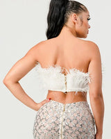 Don't Mess With My Fur Crop Tube Top - chic crop top by Palazzo Couture