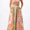 Don't Settle For Less Green Skirt Set close up of matching top design and fabric