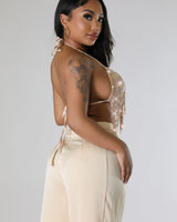 Draped Dazzle Frenchette Bralette Top - Palazzo Couture Online