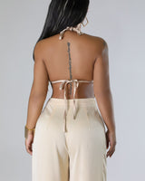 Draped Dazzle Frenchette Bralette Top - Palazzo Couture Online