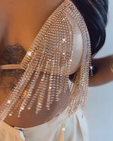 Draped Dazzle Frenchette Bralette Top - Palazzo Couture Online