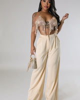 Draped Dazzle Frenchette Bralette Top - Palazzo Couture Online