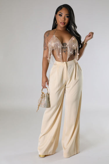 Draped Dazzle Frenchette Bralette Top - Palazzo Couture Online