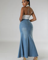 Dream Catchin’ Denim Skirt - Palazzo Couture Online