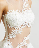 Dreamy Illusion Tulle Maxi Dress (White) - Palazzo Couture Online