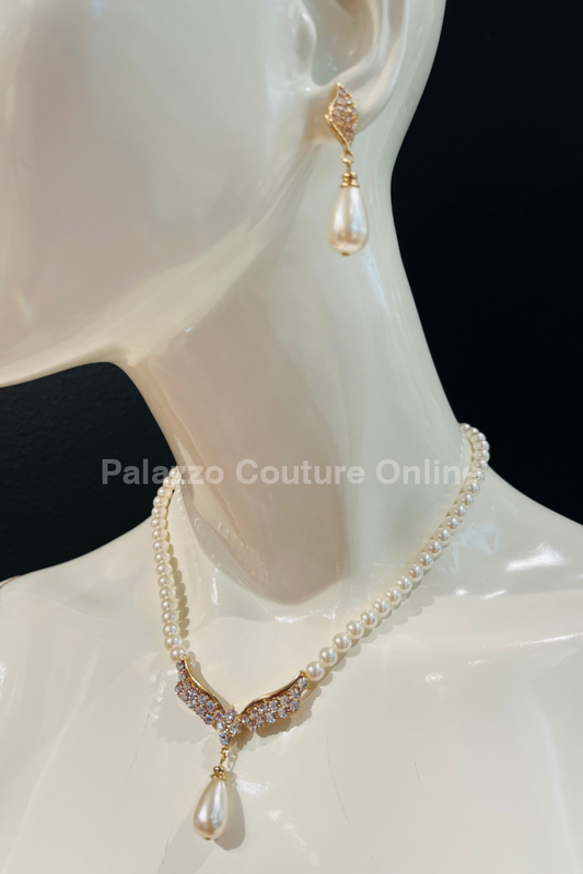 Dulce Belle Pearl Gold Set One Size / White - Necklaces