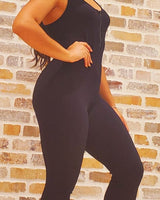 Dynamic Zipper Basic Jumpsuit (Blk) - Palazzo Couture Online