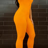 Dynamic Zipper Basic Jumpsuit (Orange) for women - stylish jumpsuit by Palazzo Couture